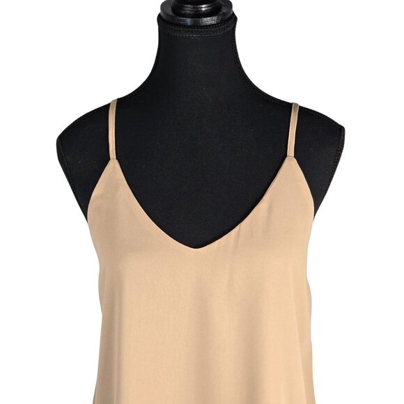 NWT | V-Neck Cami Top Nude Beige Adjustable Straps Layering Essential | Small - Picture 3 of 5
